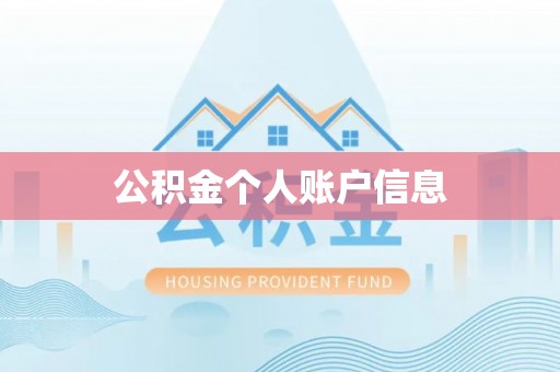 创业公积金个人账户信息
