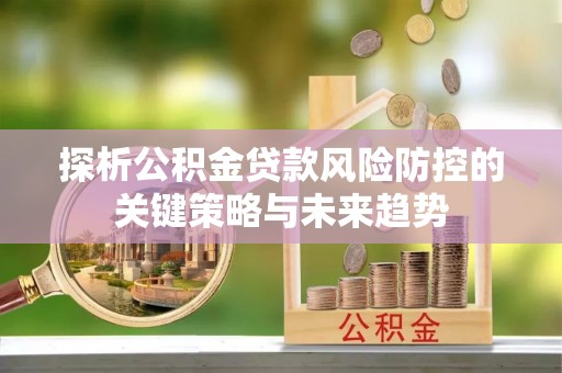 创业探析公积金贷款风险防控的关键策略与未来趋势