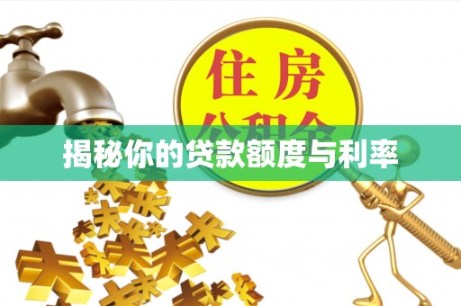 创业揭秘你的贷款额度与利率
