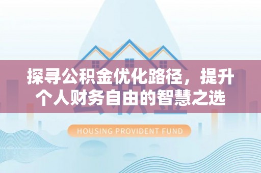 创业探寻公积金优化路径，提升个人财务自由的智慧之选