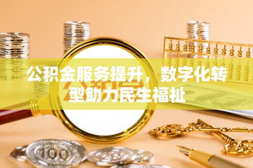 创业公积金服务提升，数字化转型助力民生福祉