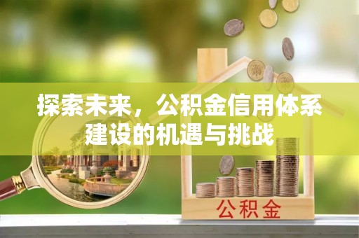 创业探索未来，公积金信用体系建设的机遇与挑战