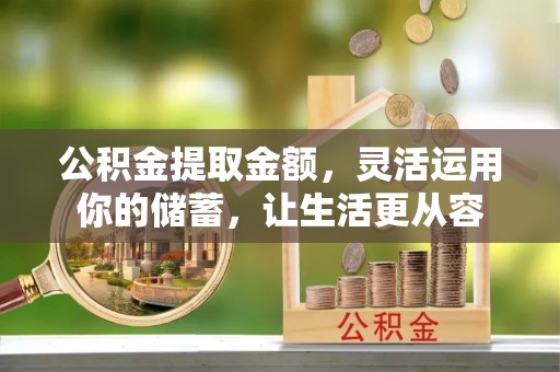 创业公积金提取金额，灵活运用你的储蓄，让生活更从容