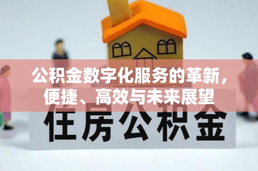 创业公积金数字化服务的革新，便捷、高效与未来展望